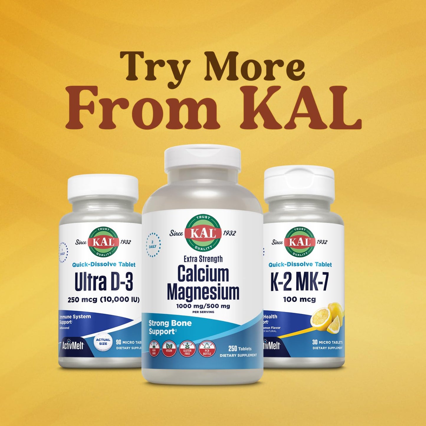 KAL Ultra Vitamin D3 10000 IU (250mcg) Tablet, 90 Count