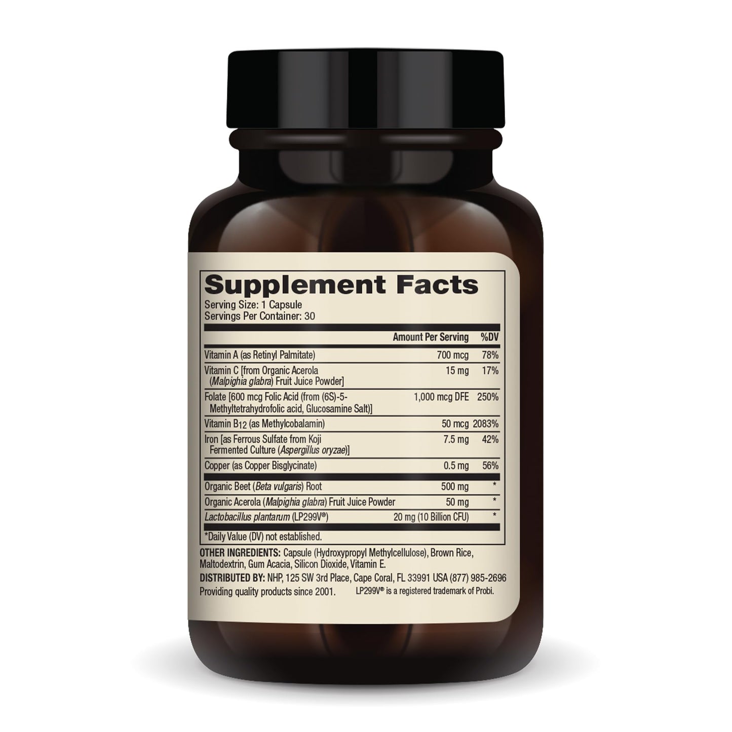 Dr. Mercola Blood Boost with Iron Capsules, 30 Count