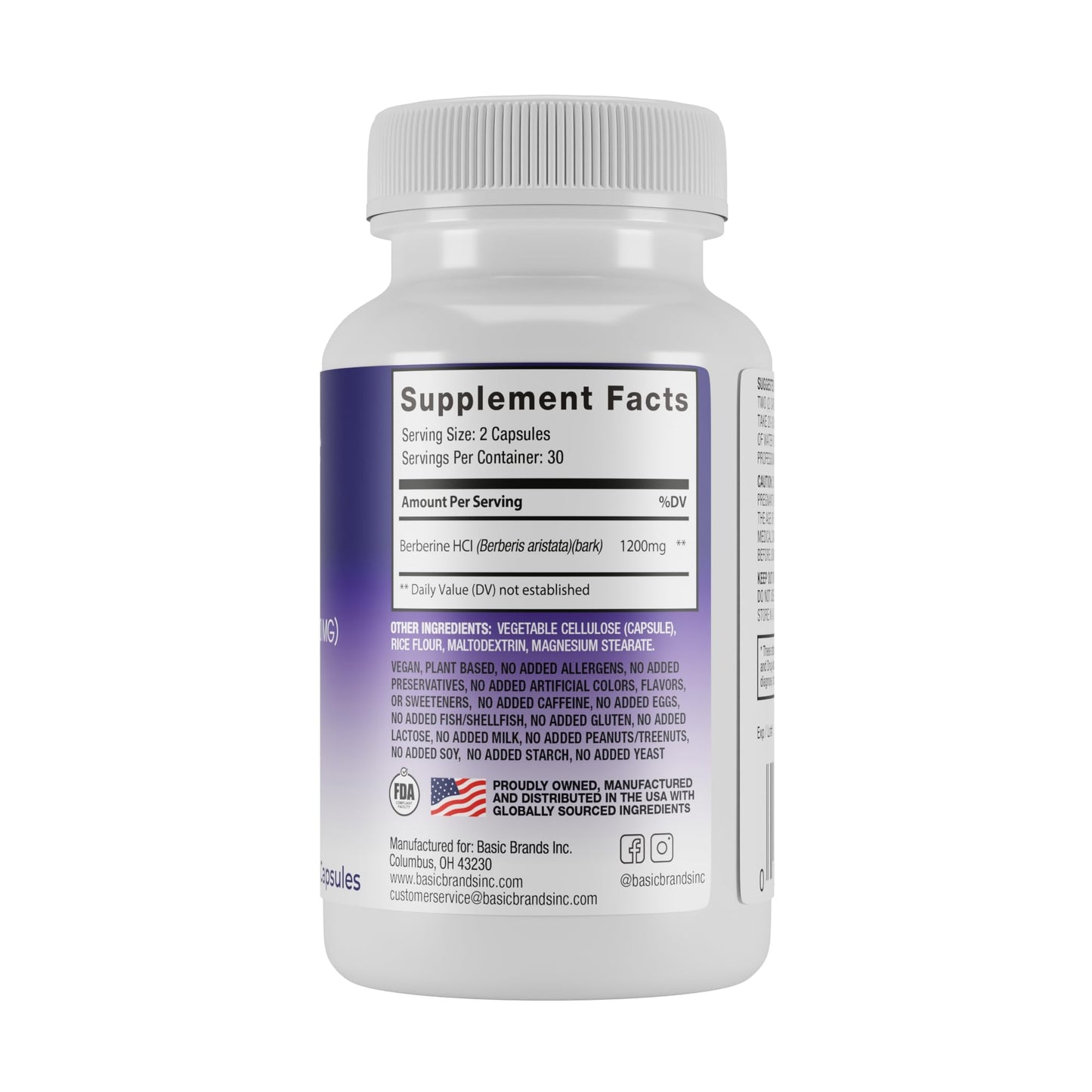 Achieve Berberine 1200 mg Capsules, 60 Count