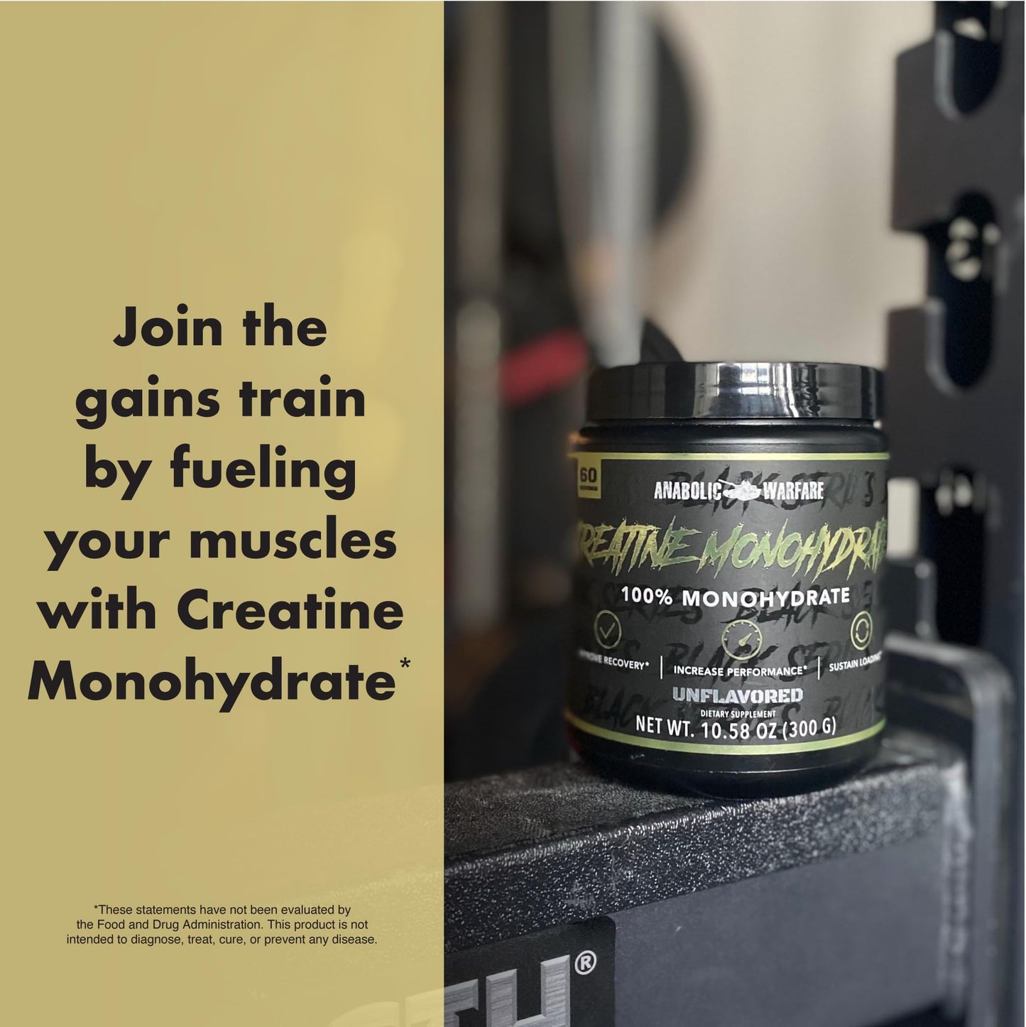 Anabolic Warfare Creatine Monohydrate Powder 12.7 Ounce