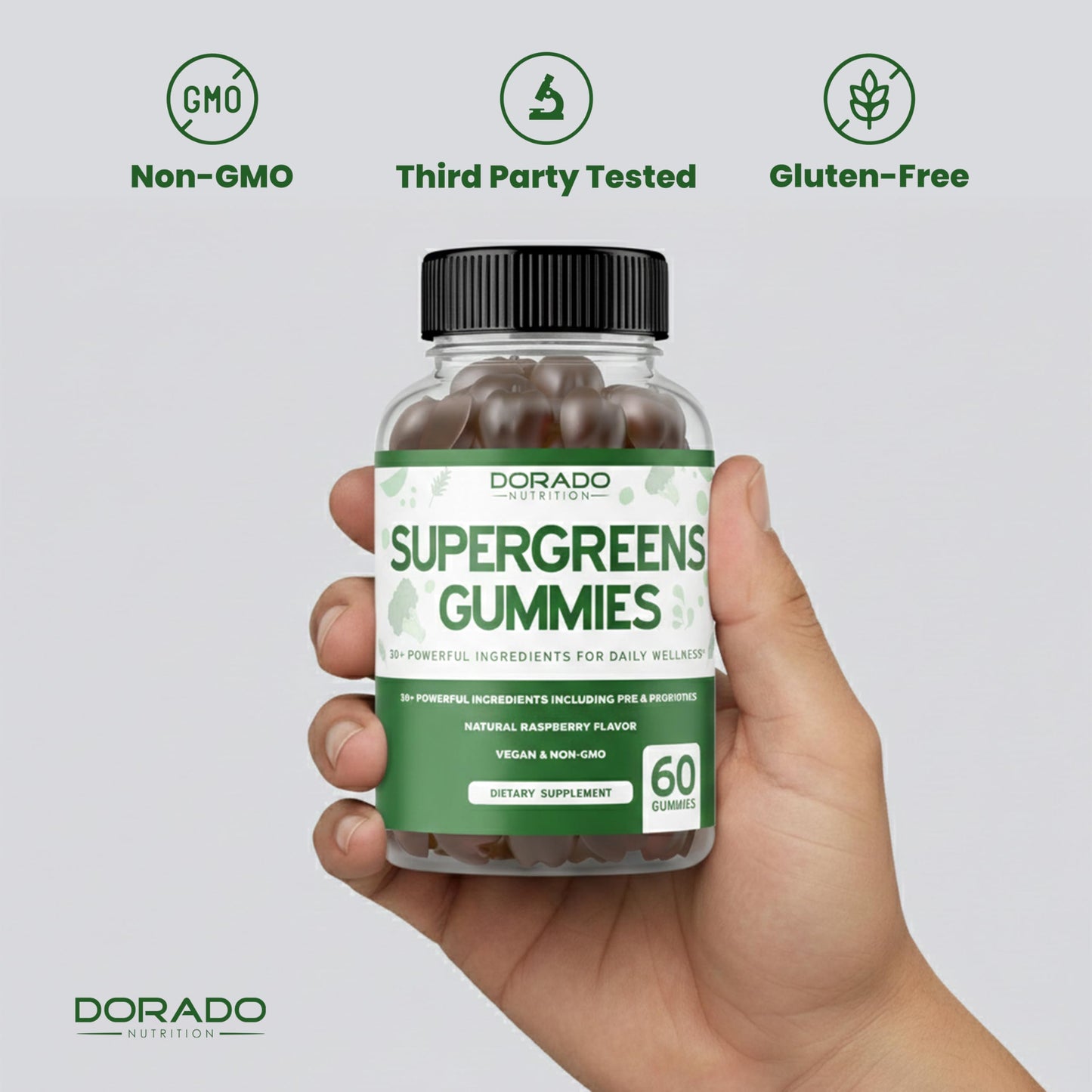 DORADO NUTRITION Supergreens Gummies Immunity Support - 60 Gummies