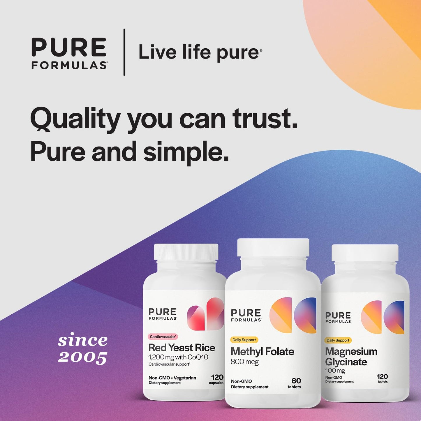 PureFormulas Methylfolate 800 mcg – Active B9 (5-MTHF) for Cardiovascular, Nerve & Mood Health, Non-GMO Vegetarian Tablets, 60 Tablets