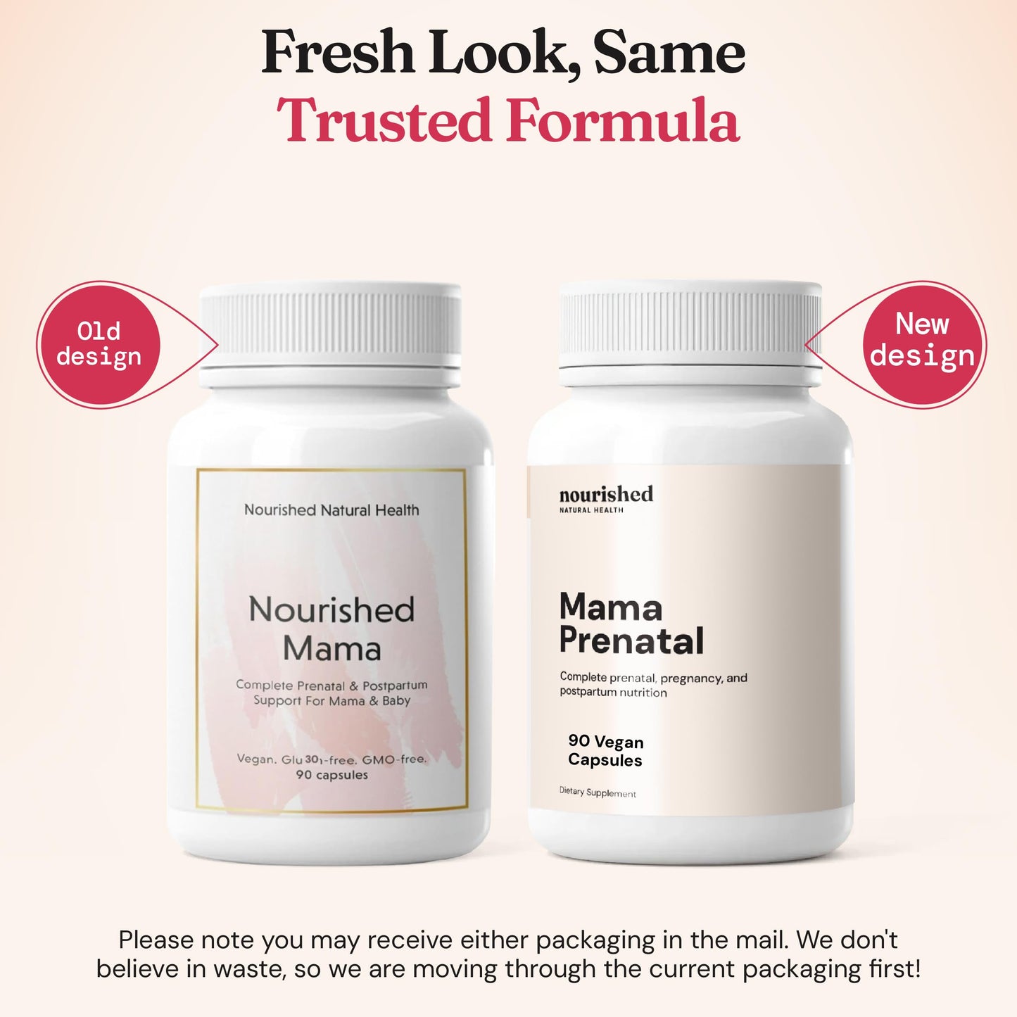 Nourished Natural Health Nourished Prenatal Mama – Prenatal Vitamins for Women with 27 Vital Nutrients, 1,200 mcg Methylated Folate & Choline for Preconception, Pregnancy, Breastfeeding & Postpartum – Iron-Free 90 Capsules