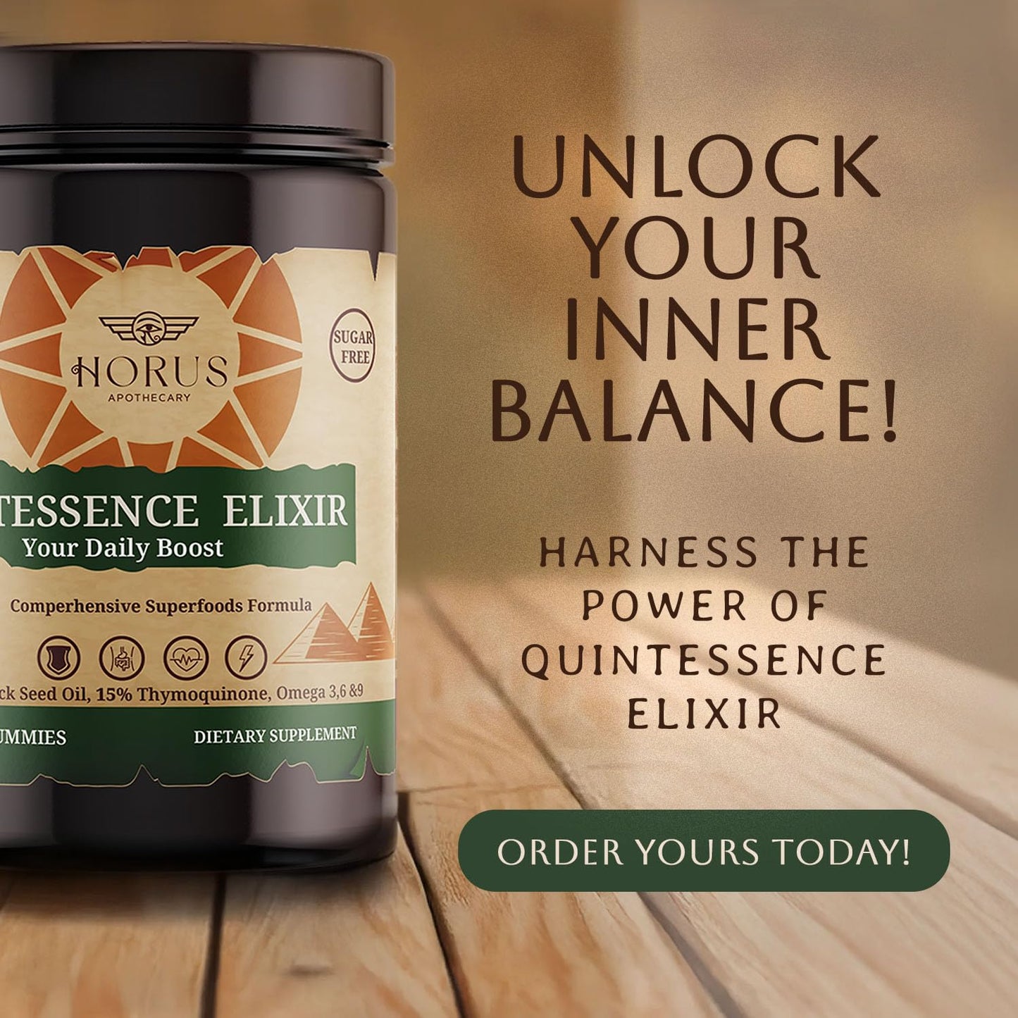 Horus Apothecary Quintessence Elixir Black Seed Oil Gummies 90 Count