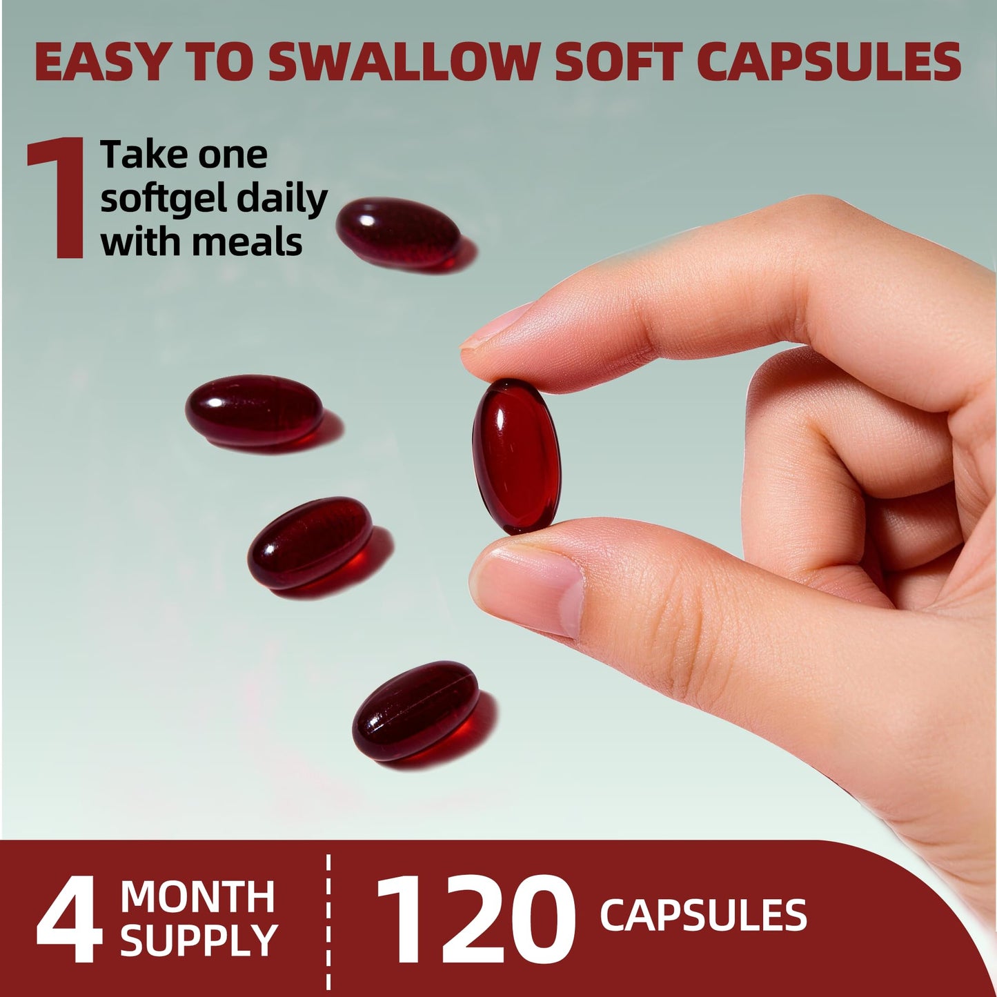YacBass Astaxanthin 5mg Softgel, 120 Softgels