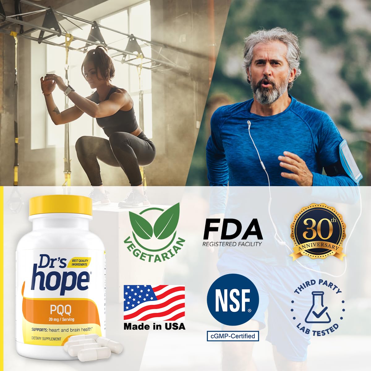 Dr’s Hope Pyrroloquinoline Quinone Supplement 20 mg Capsule, 30 Count