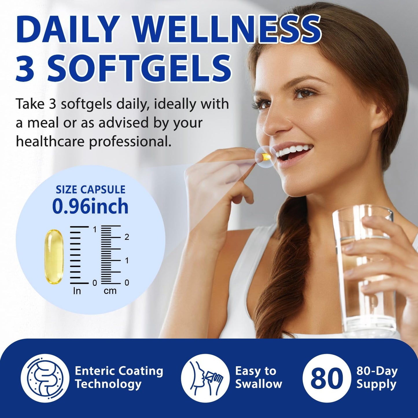 IFUDOIT Triple-Strength Omega 3 Fish Oil Softgels 240