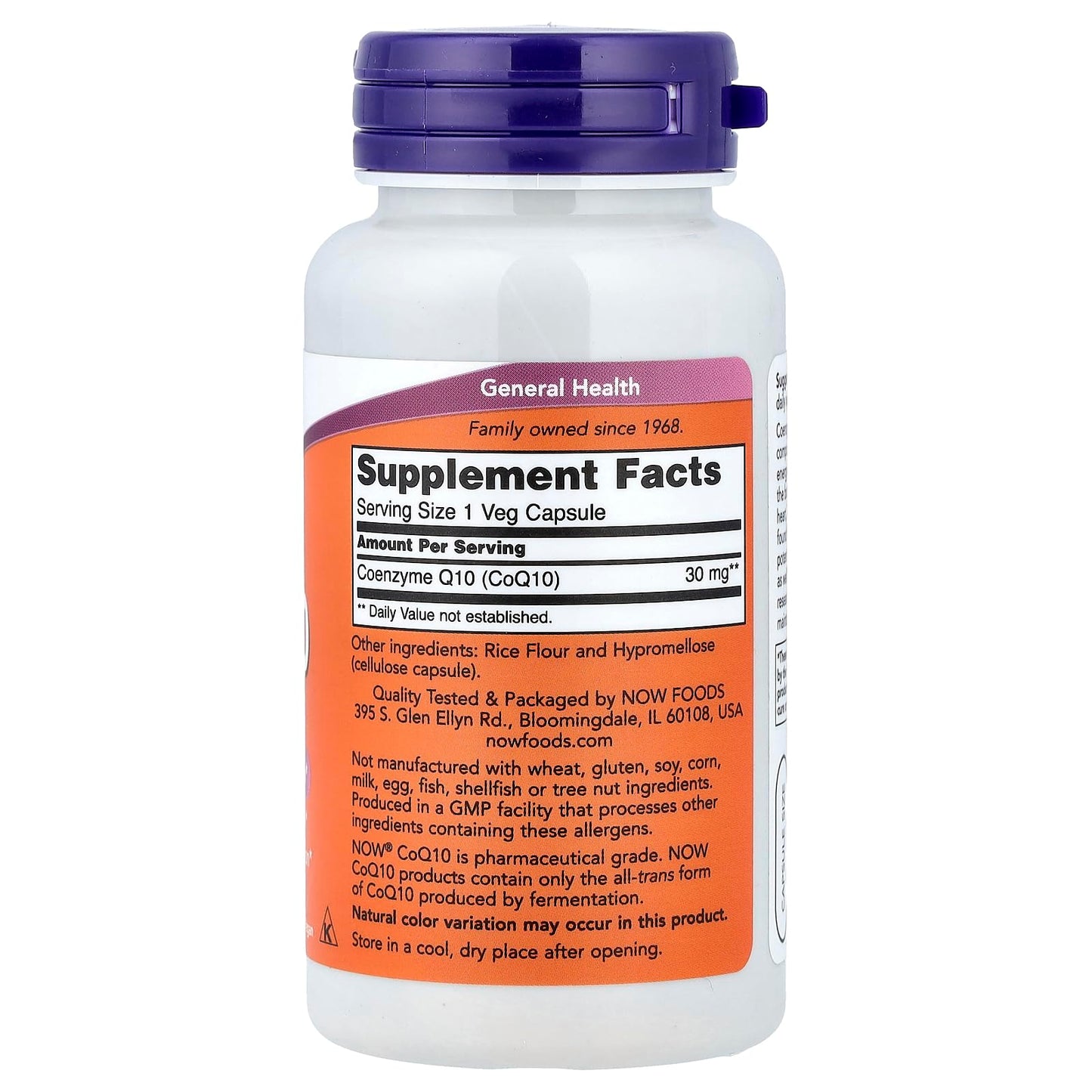 NOW Foods CoQ10 30mg 60 Capsules