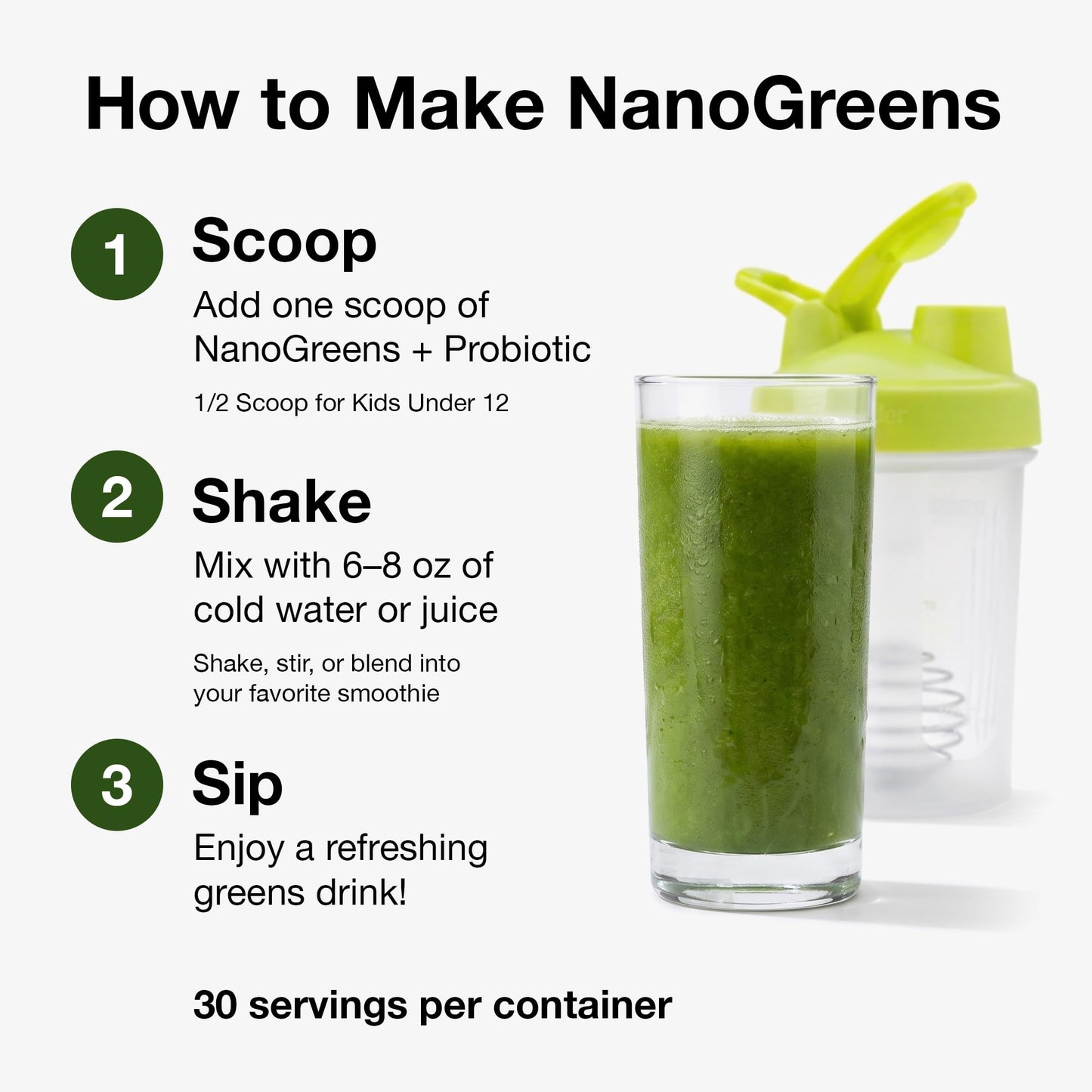 Biopharma Scientific NanoGreens + Probiotic Greens Powder 10.6 oz