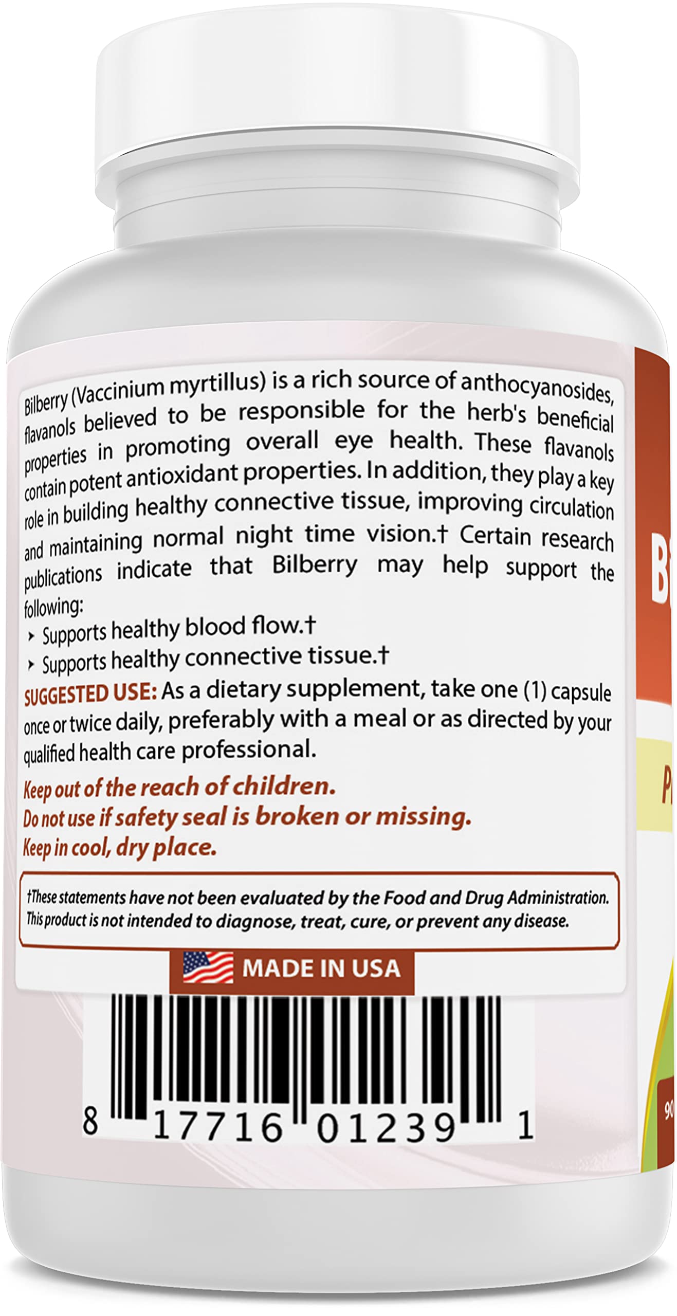 Best Naturals Bilberry 1000 mg Capsules, 270 Capsules