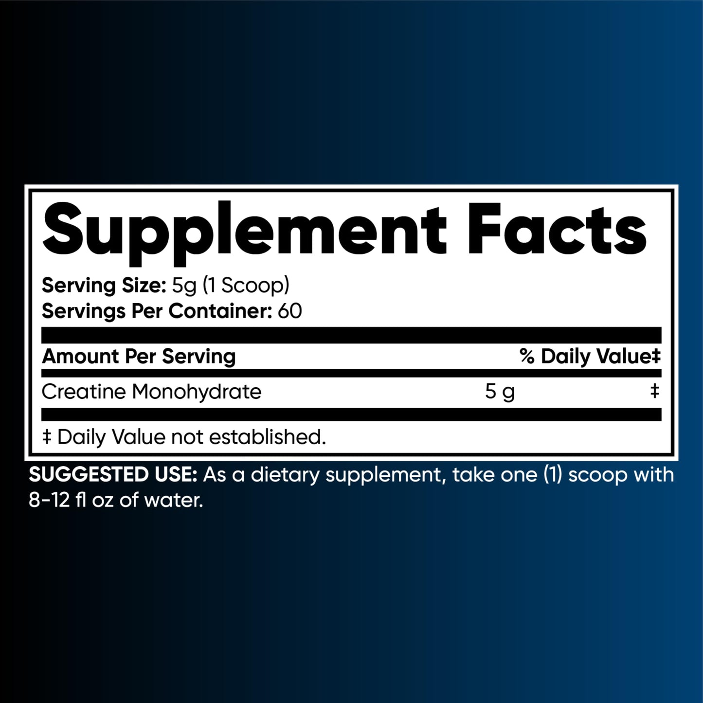 Blue Collar Nutrition Creatine Monohydrate Powder 10.58 oz