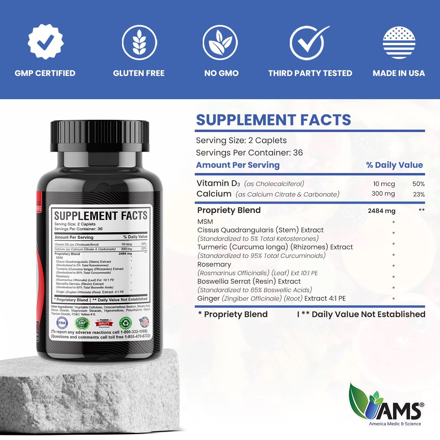 America Medic & Science Osteo Free Capsule 72 Count