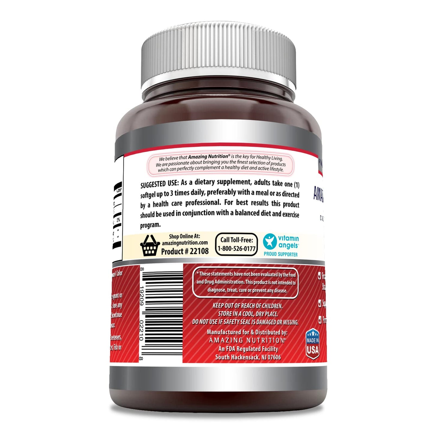 Amazing Nutrition CLA Conjugated Linoleic Acid Supplement Softgel 1 Count
