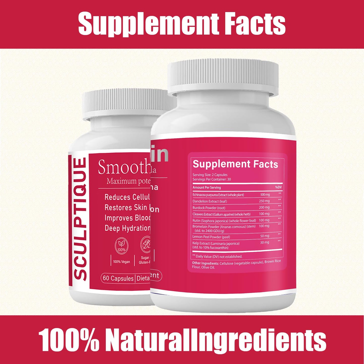 ZUTTL Plant-Based Smooth Skin & Circulation Support Capsules, 60 Capsules