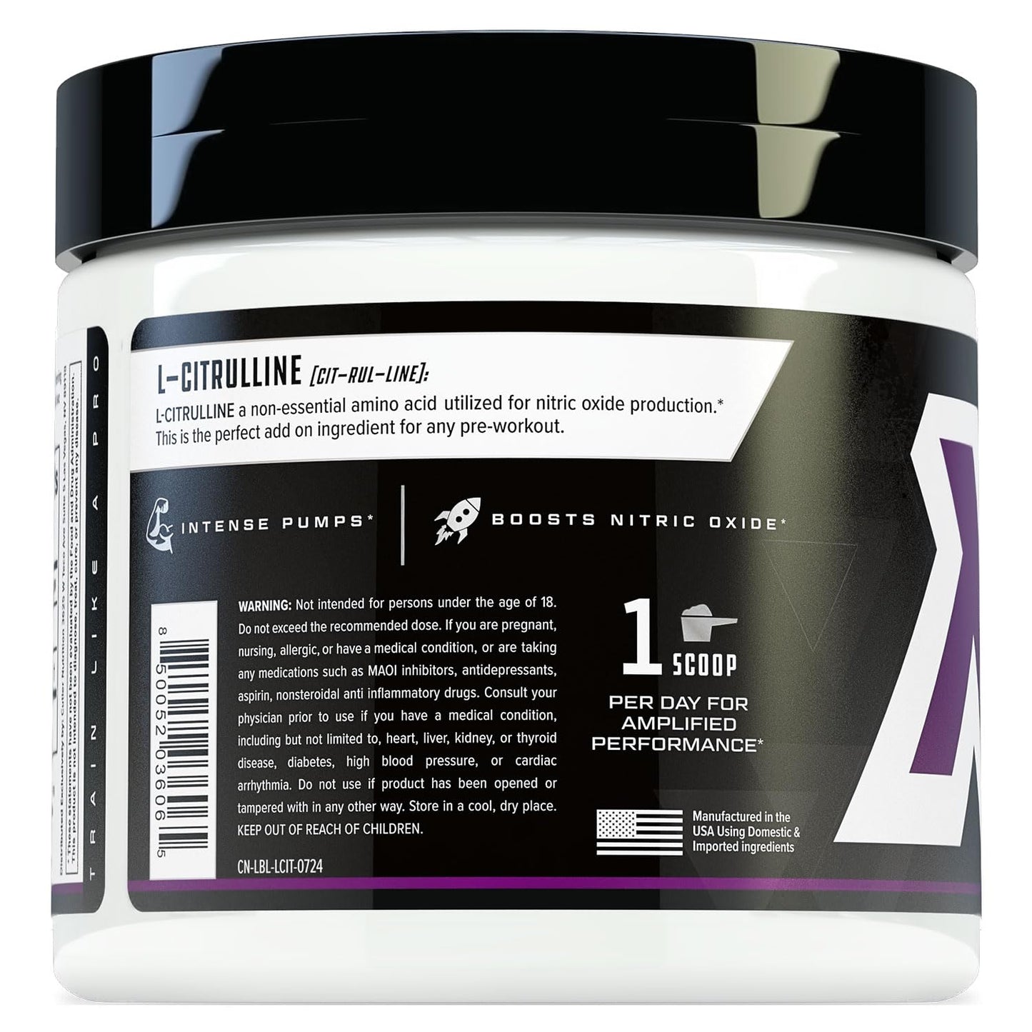 Cutler Nutrition Jay Essentials 100% Pure L-Citrulline Powder, Unflavored, 7.05 oz