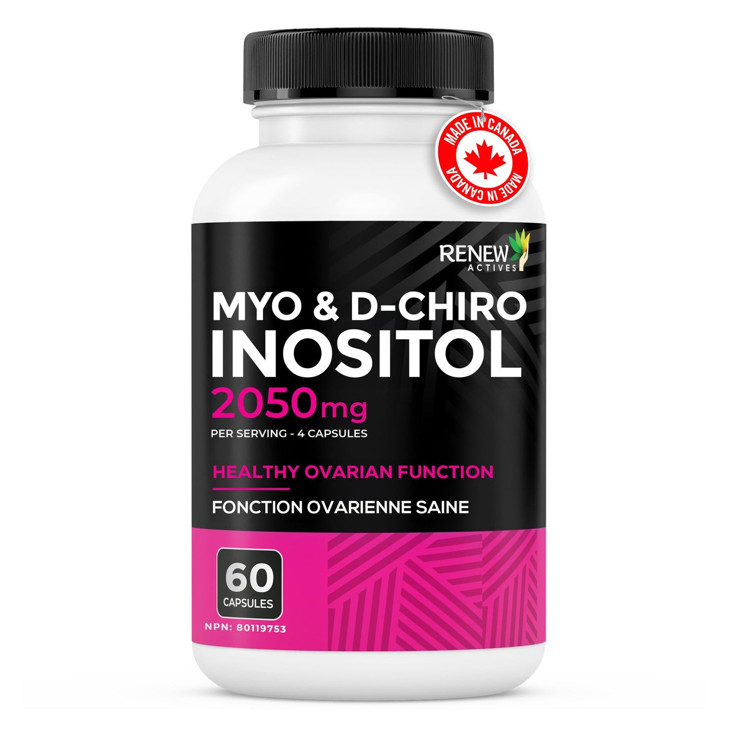 Renew Actives Myo-Inositol & D-Chiro Inositol Capsules, 60 Capsules