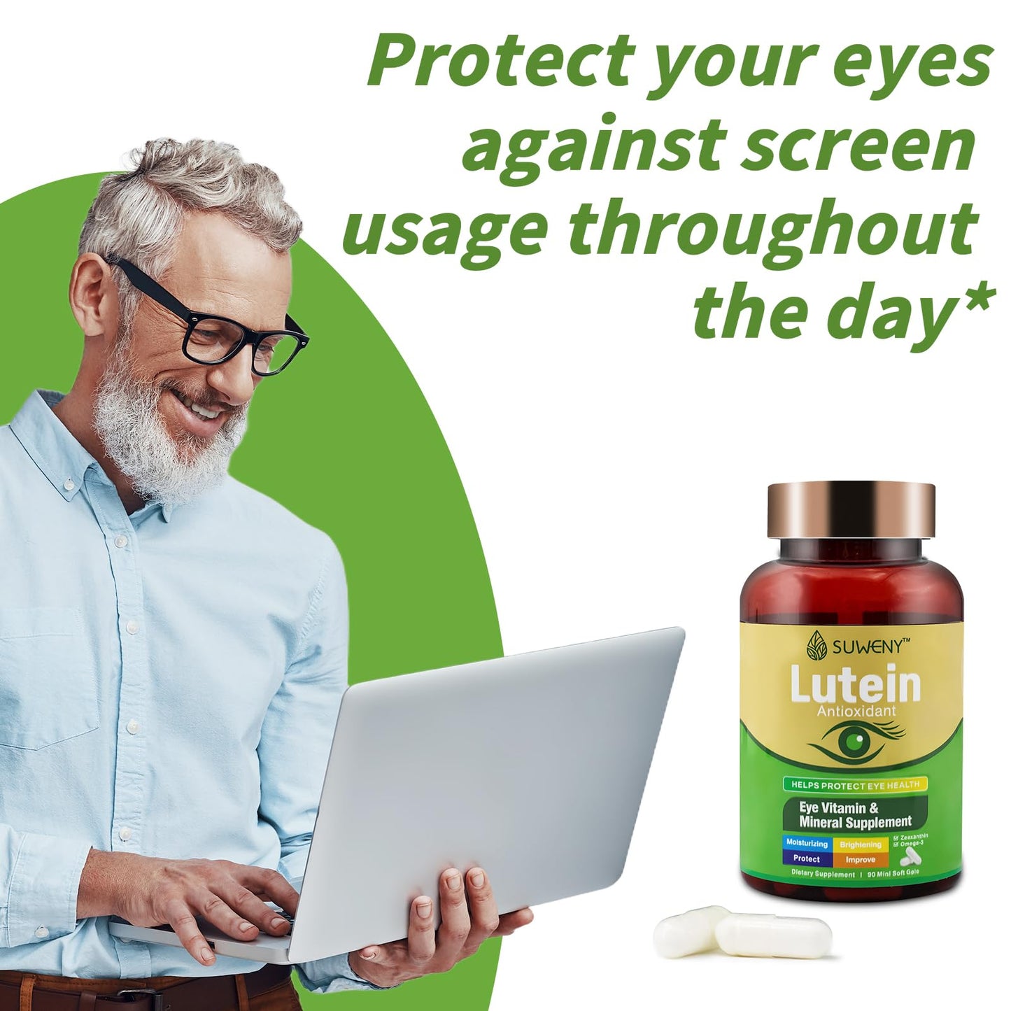 SUWENY Lutein Eye Vitamins Supplement 90 Capsules