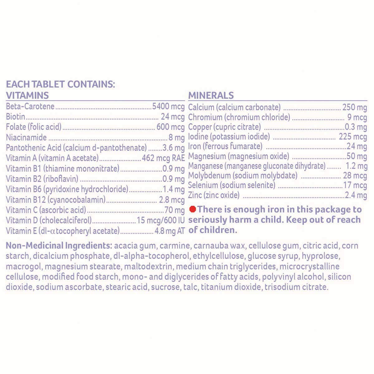 Materna Prenatal Vitamin 140 Tablets