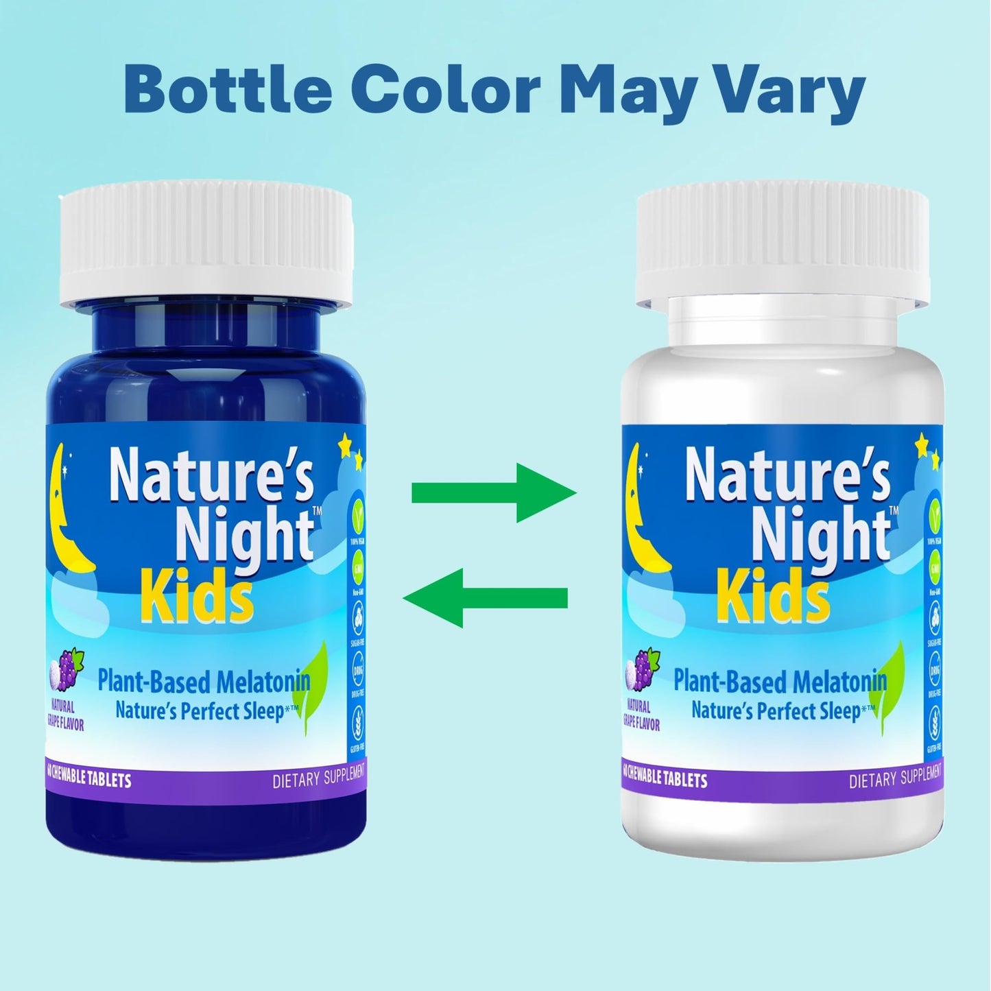 Nature's Night Kids Plant Based Melatonin 1MG Chewable Tablet 60