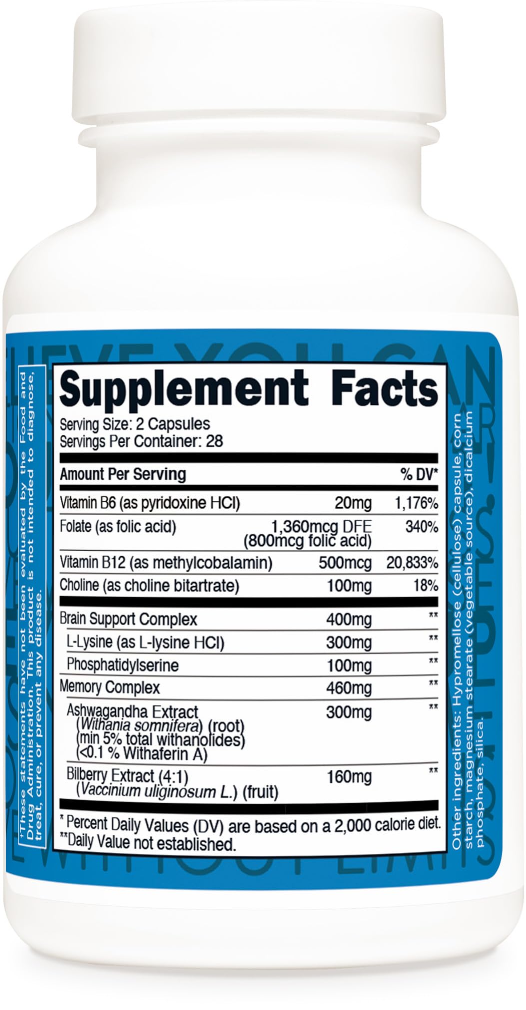 TransformHQ Longevity Brain Support Supplement Capsule, 56 Capsules