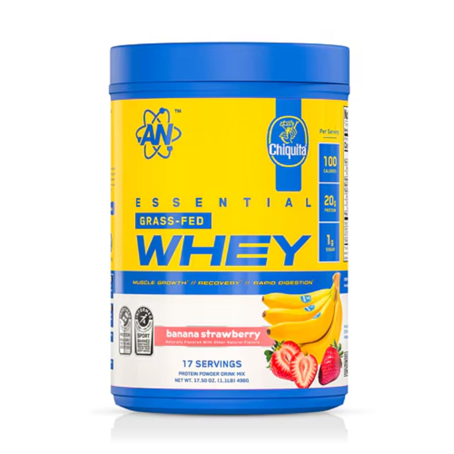 ABE all black everything AN Supps Essential Grass Fed Whey Protein Powder 1.1 oz