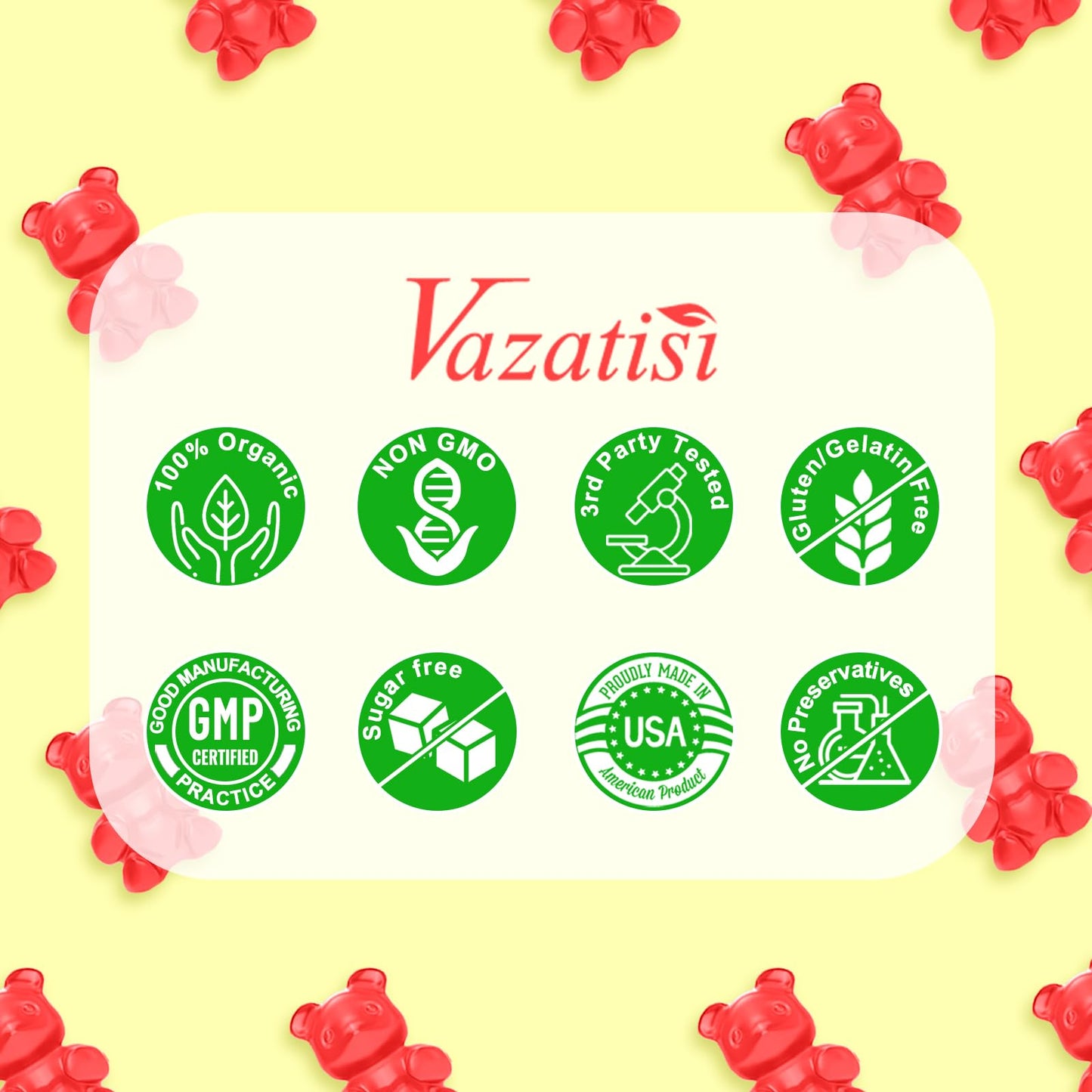 Vazatisi Calcium Gummies with Magnesium, Zinc, Vitamin D3 & B12, Calcium Supplements for Bone, Muscle and Immunity, 60 Gummies