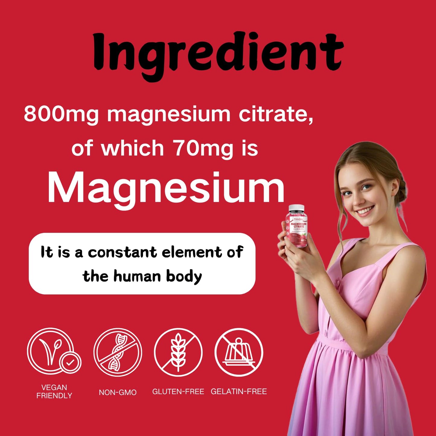 Putaojun Magnesium Citrate Gummies 120 Count