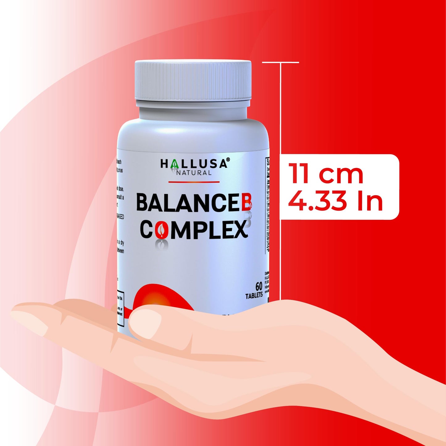 Hallusa Natural B-Complex Tablets 60 Count