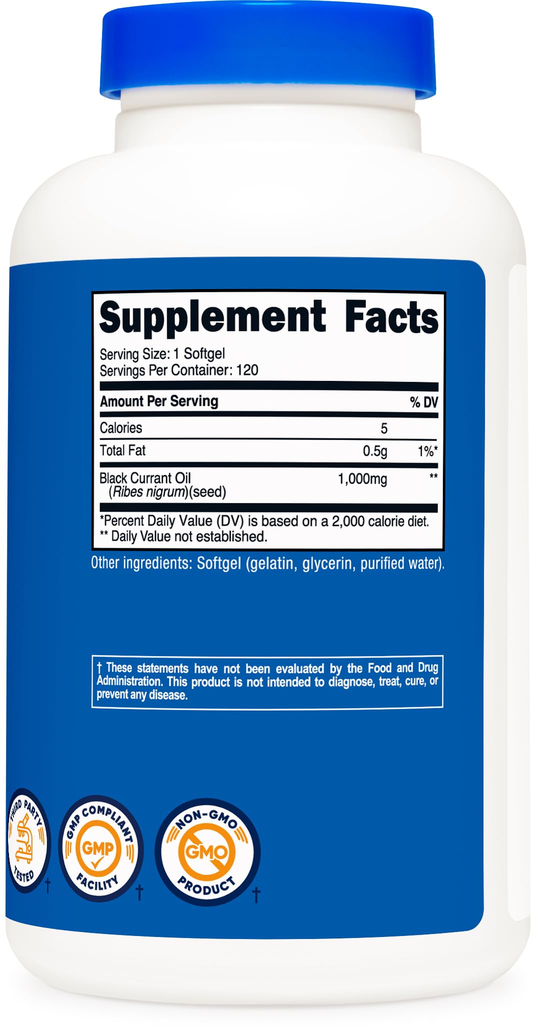 Nutricost Black Currant Oil Softgels 120 Count
