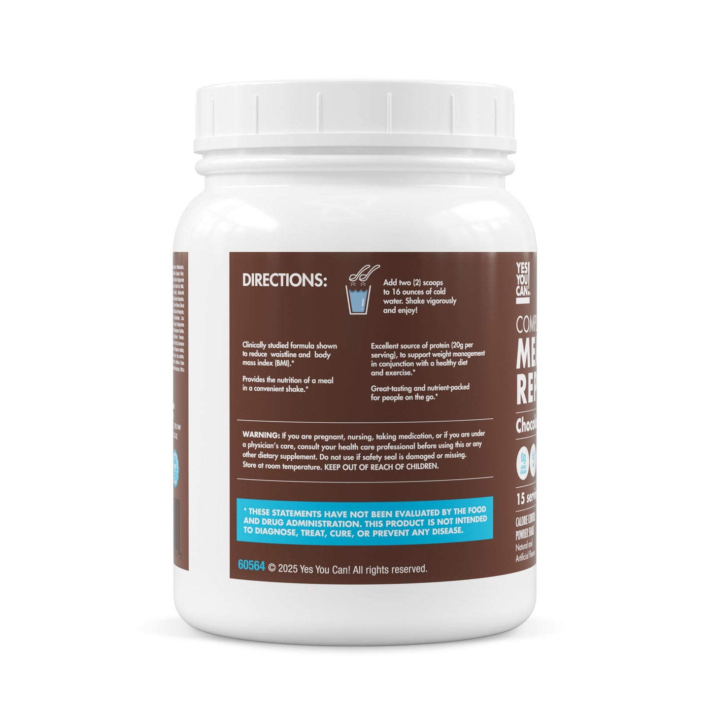 Yes You Can! Complete Meal Replacement Powder, 15 Servings (Piña Colada)