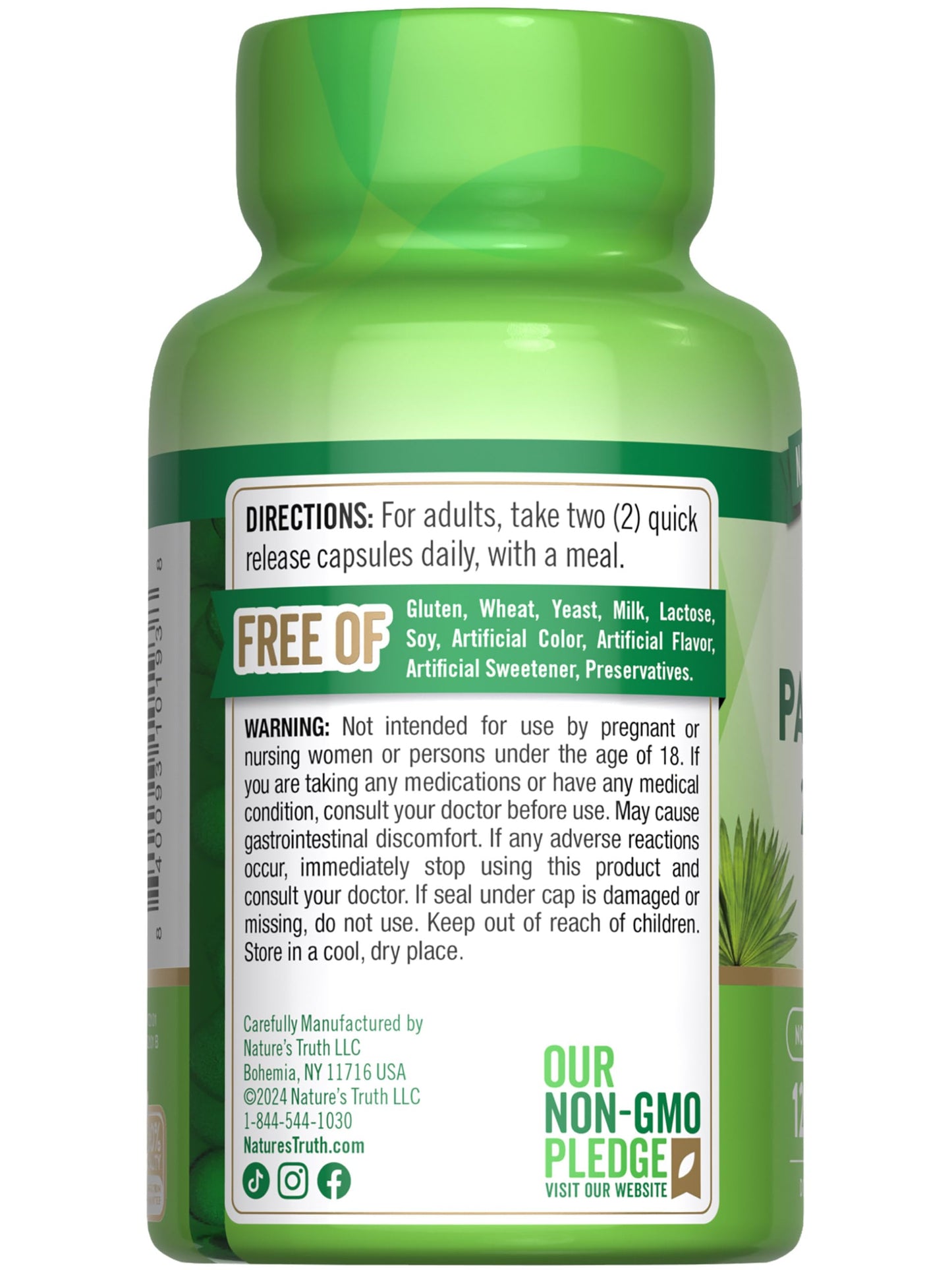 Nature's Truth Saw Palmetto Extract Capsule 120 Count