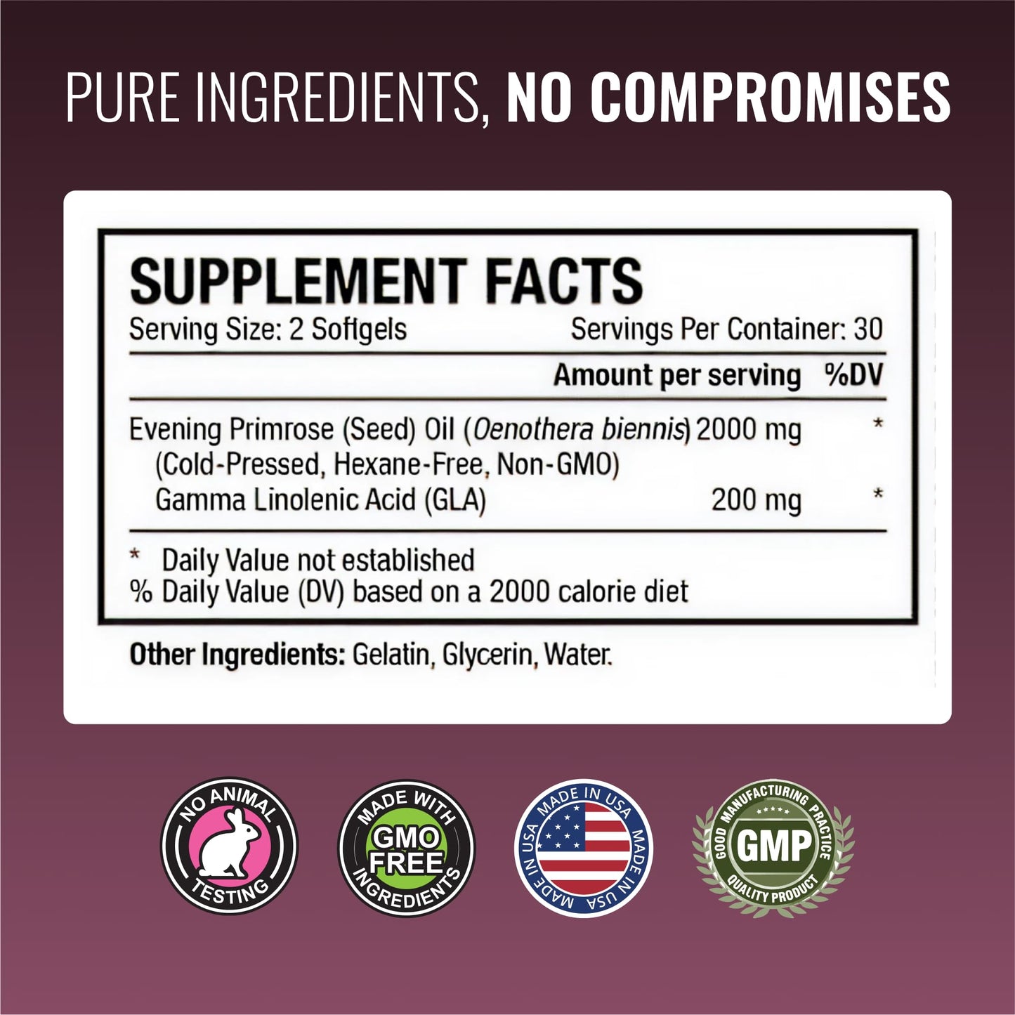 Approved Science Evening Primrose Oil Softgels, 60 Count