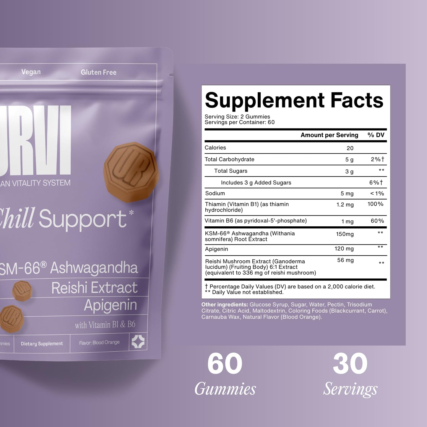 URVI Chill Gummies, 60 Count