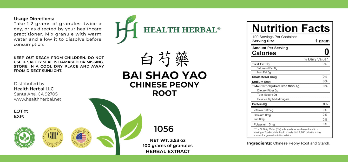 Health Herbal HH1056 Bai Shao Yao/White Peony Root Powder, 3.53