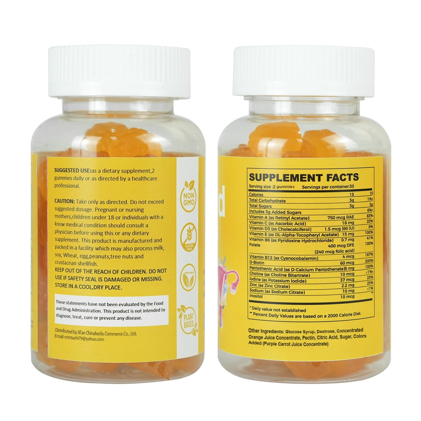 Aromlife Fibro Inositol Gummies with Folate & Vitamins B6 & B12, 60 Gummies