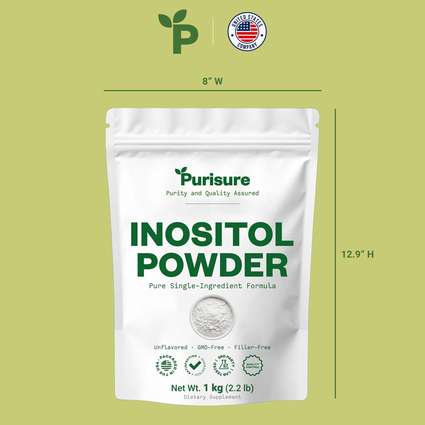 Purisure Inositol Powder 2000 Servings