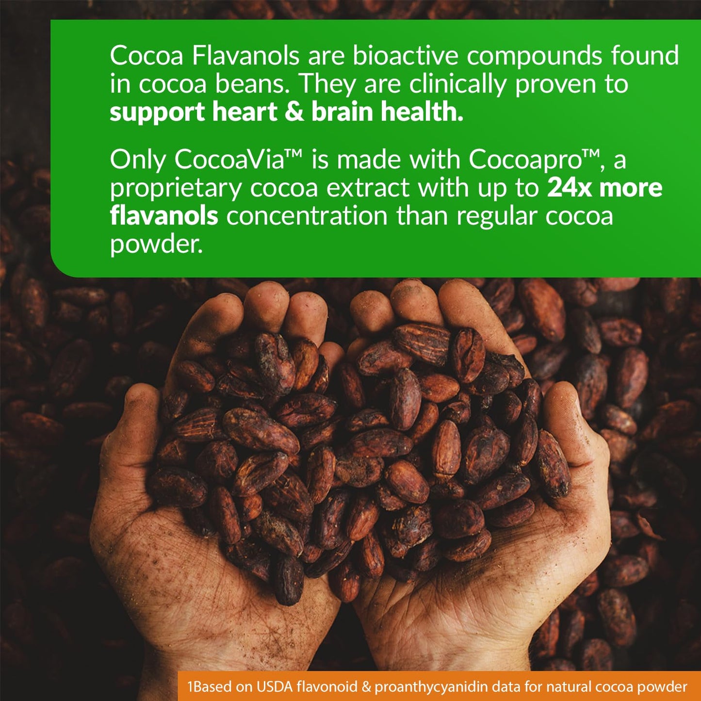 CocoaVia Heart & Brain Supplement Capsules 60 Count