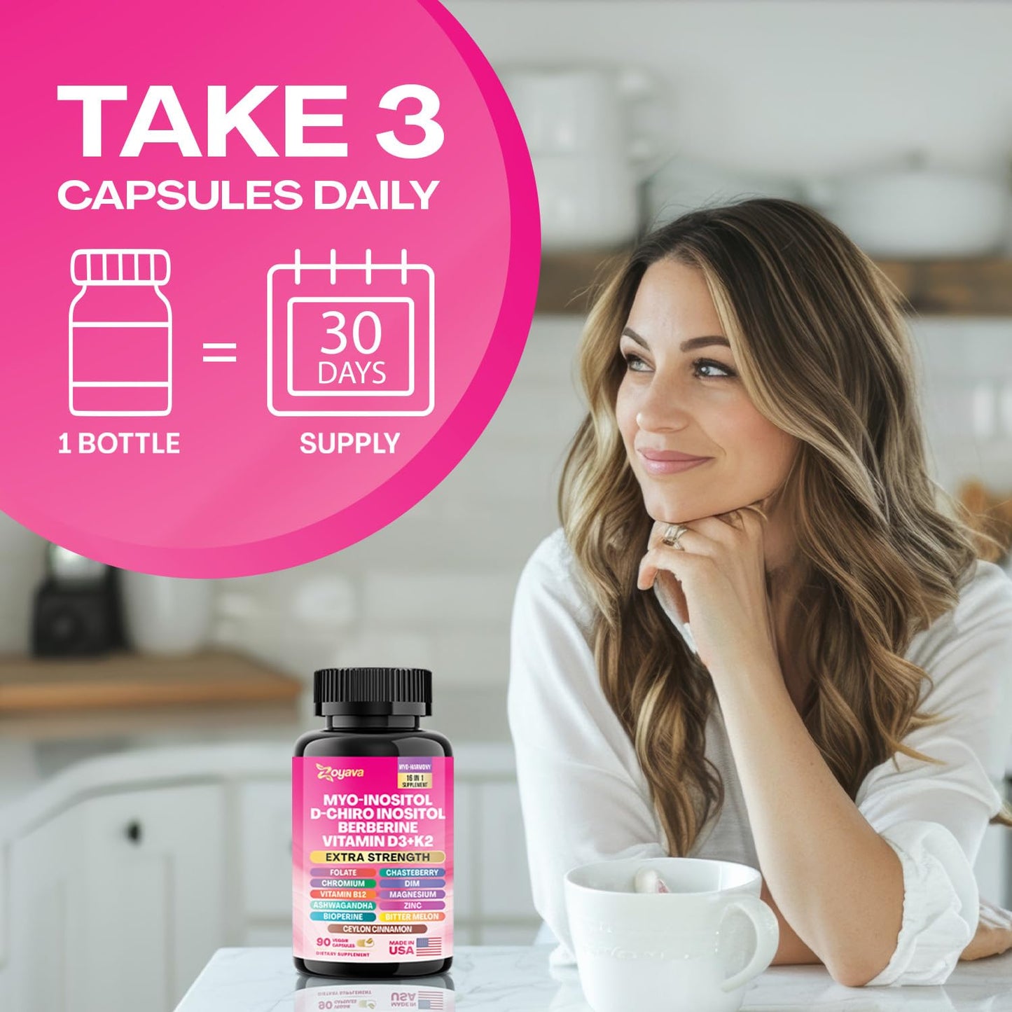 Zoyava Myo Inositol Supplement Capsule 90 Capsules
