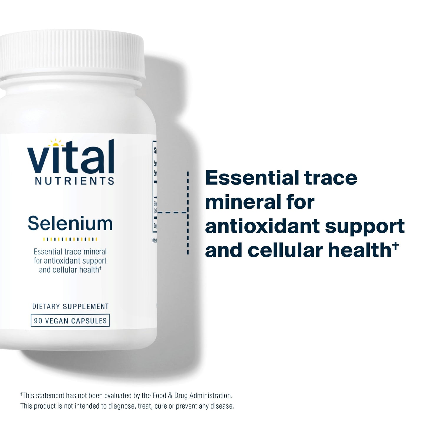 Vital Nutrients Selenium 200 mcg Capsules 90 Count