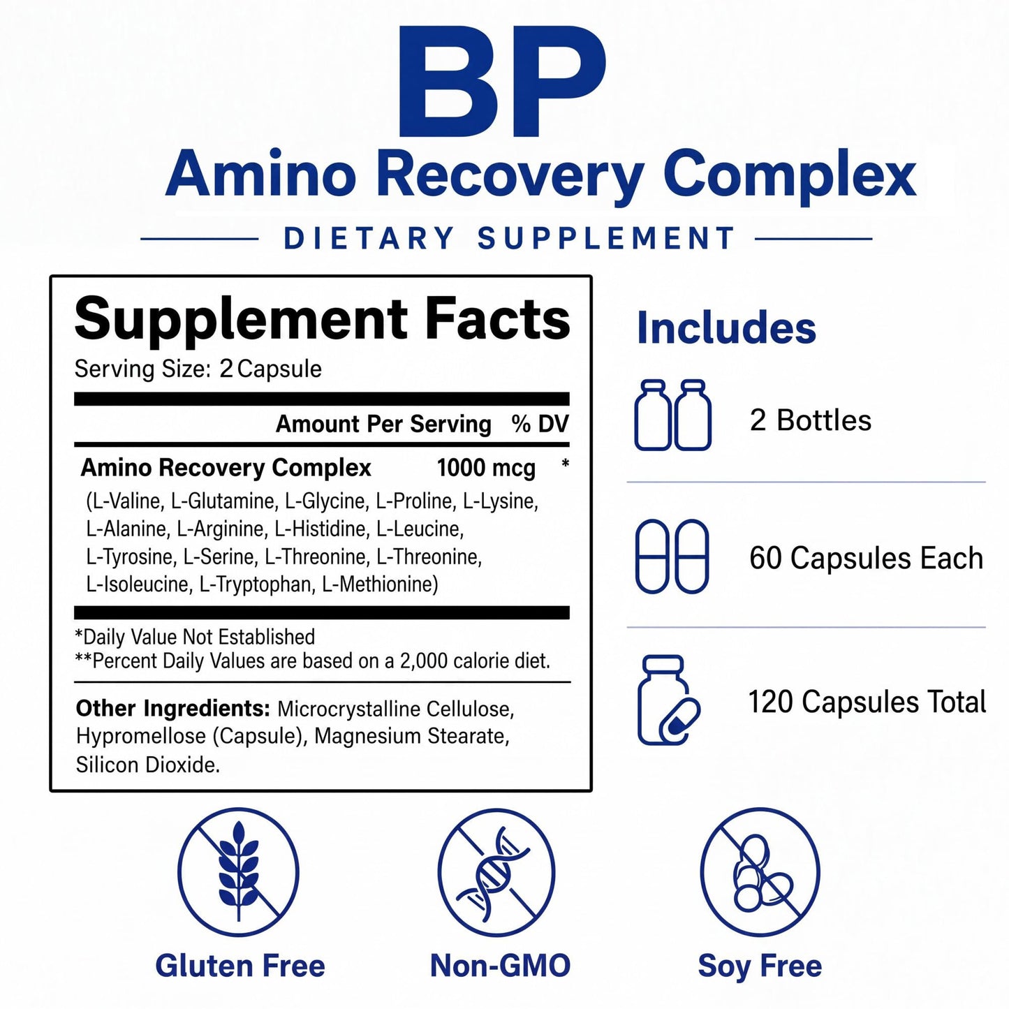 SHENDER Advanced 157 Amino Support Formula 1000mcg, 2 Pack 120 Capsules