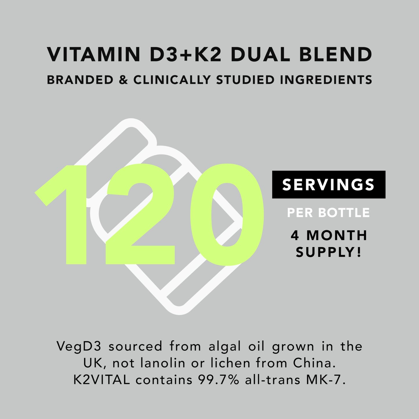 AMANDEAN Vitamin D3 K2 Softgels 120