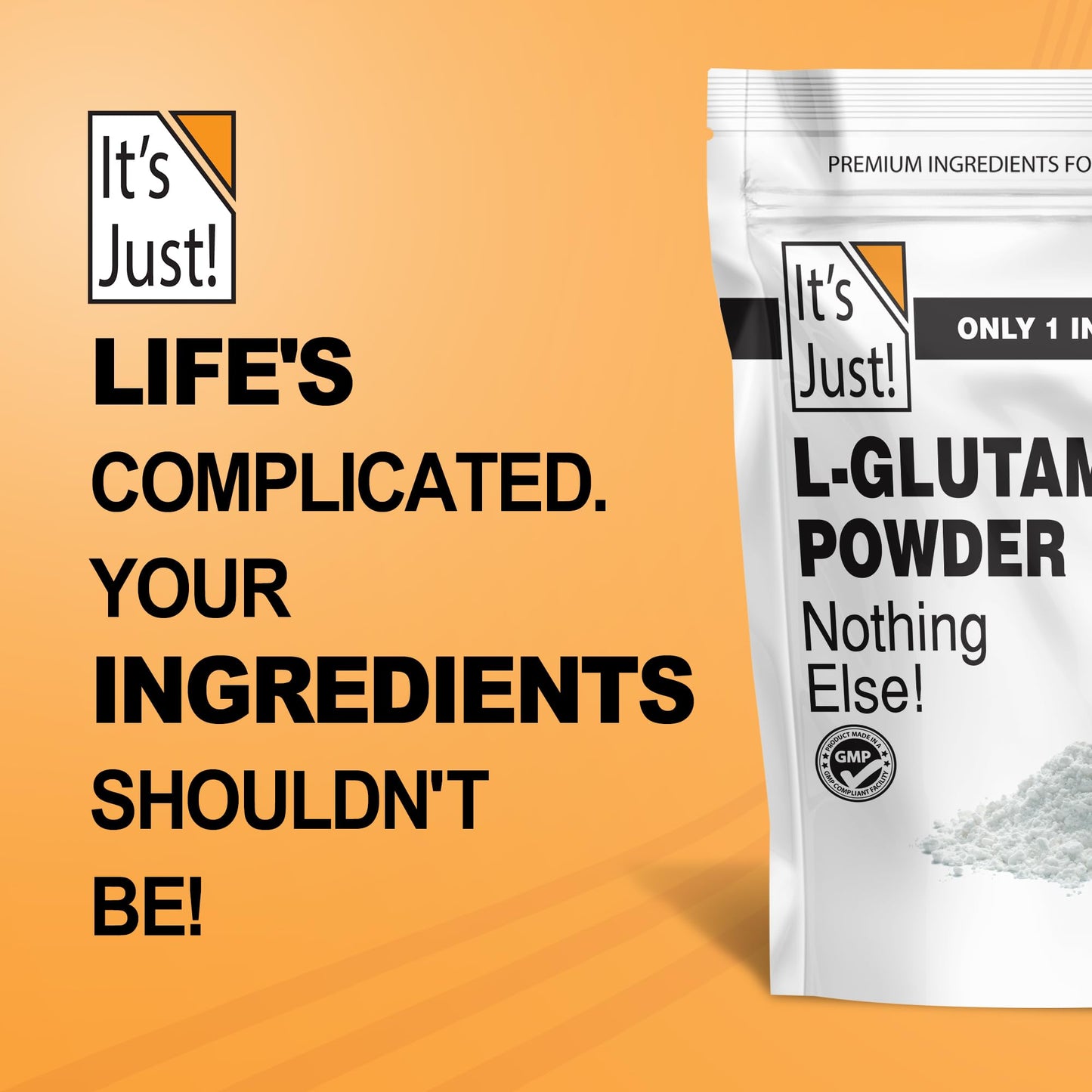 It's Just! L-Glutamine Powder 17.6 oz