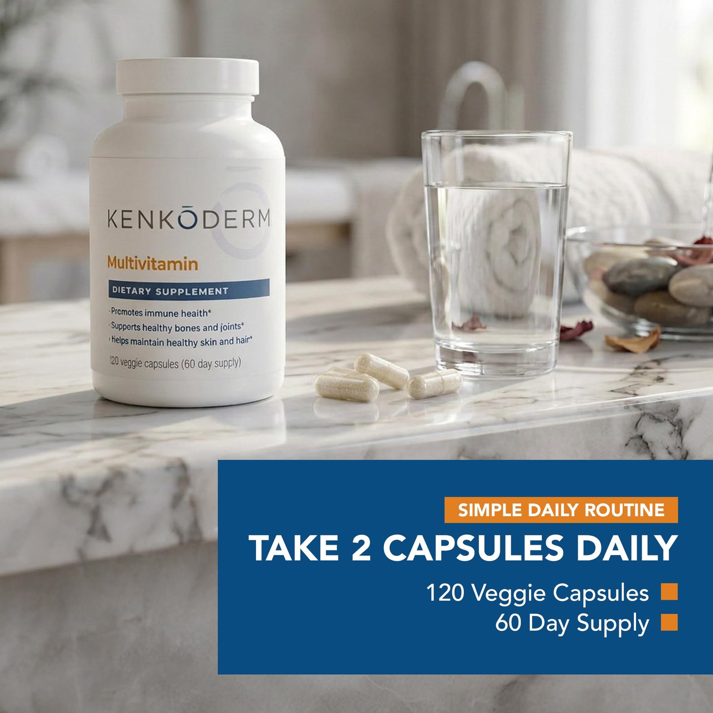 Kenkoderm Multivitamin for Immune and Skin Capsule 120