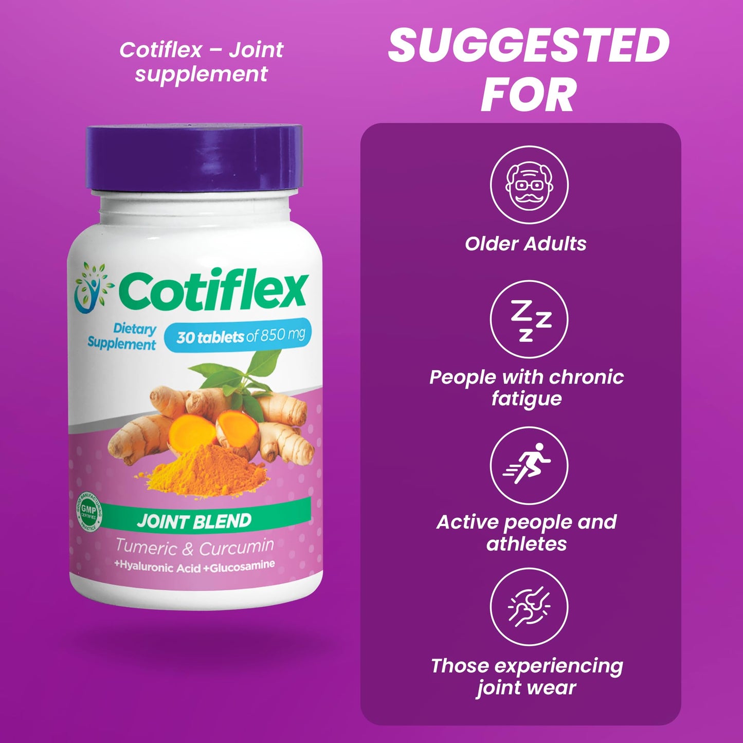 Cotiflex Dietary Supplement for Joints Caplet 30 Count