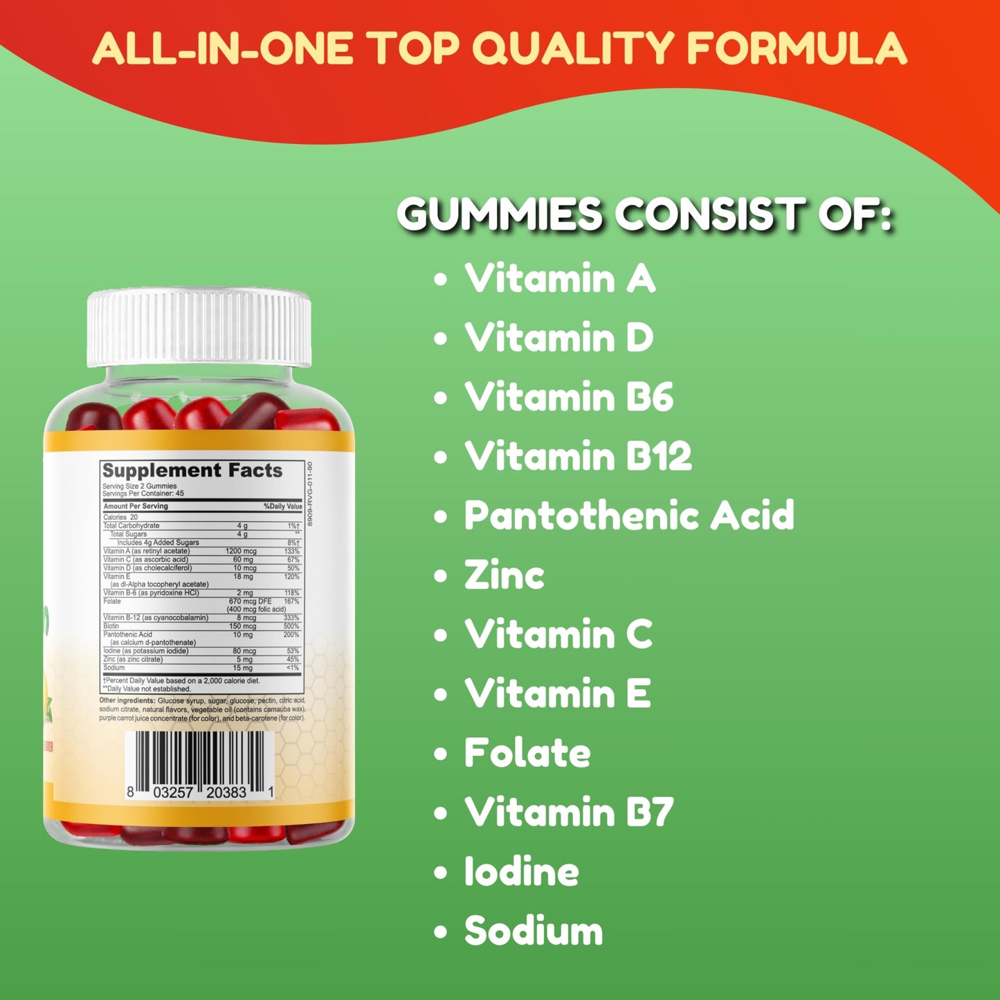 SHIFAA NUTRITION Halal & Vegetarian Multivitamin Gummies for Adults 90 Count