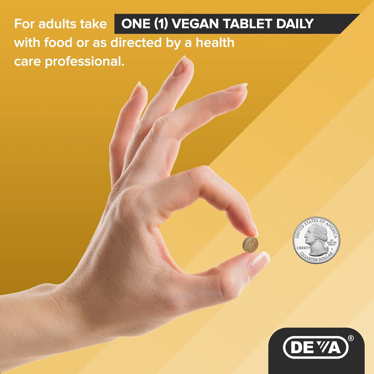 DEVA Vegan Chelated Iron 29 mg with B-12 Tablets, 90 Count