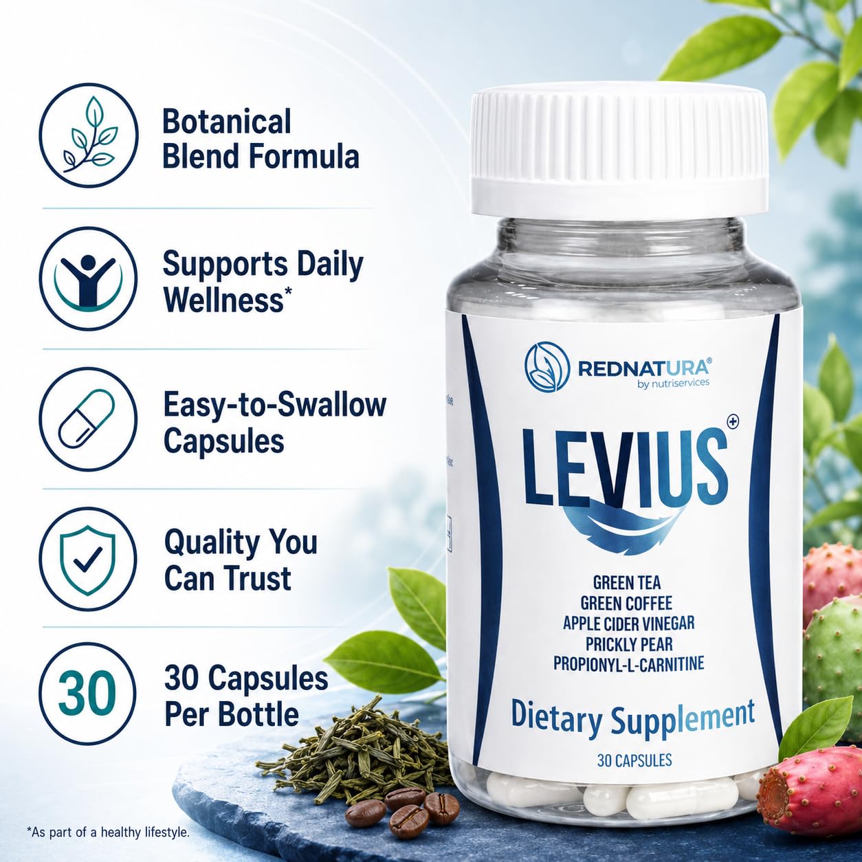 Red Natura Levius Capsule 30 Count