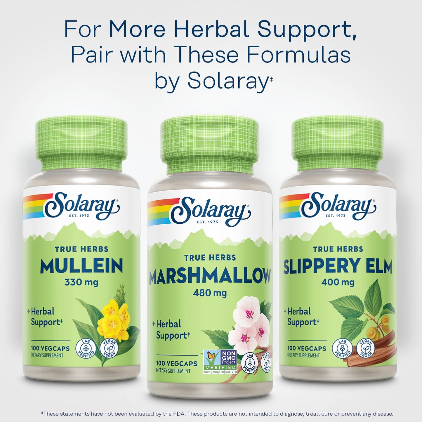 SOLARAY Marshmallow Root Capsules 480 mg, 100 VegCaps