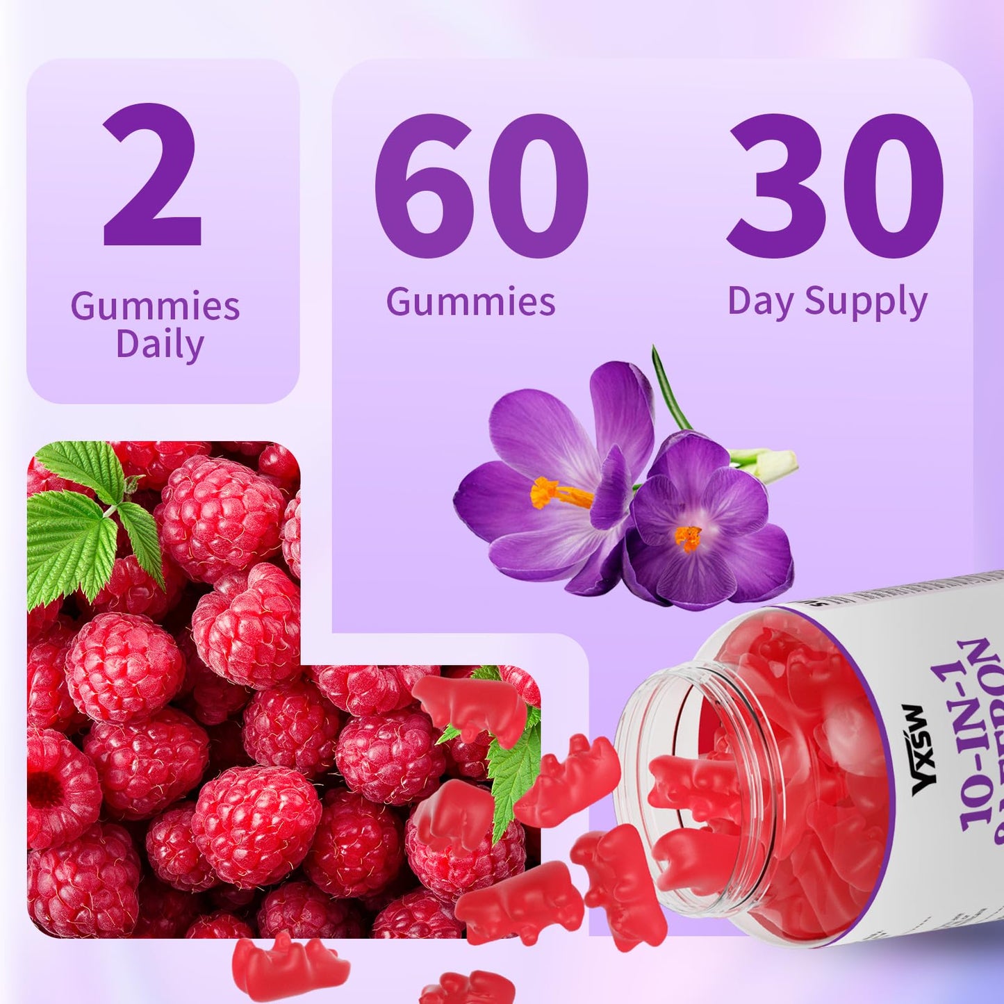YXSW Saffron Gummies 120 Count