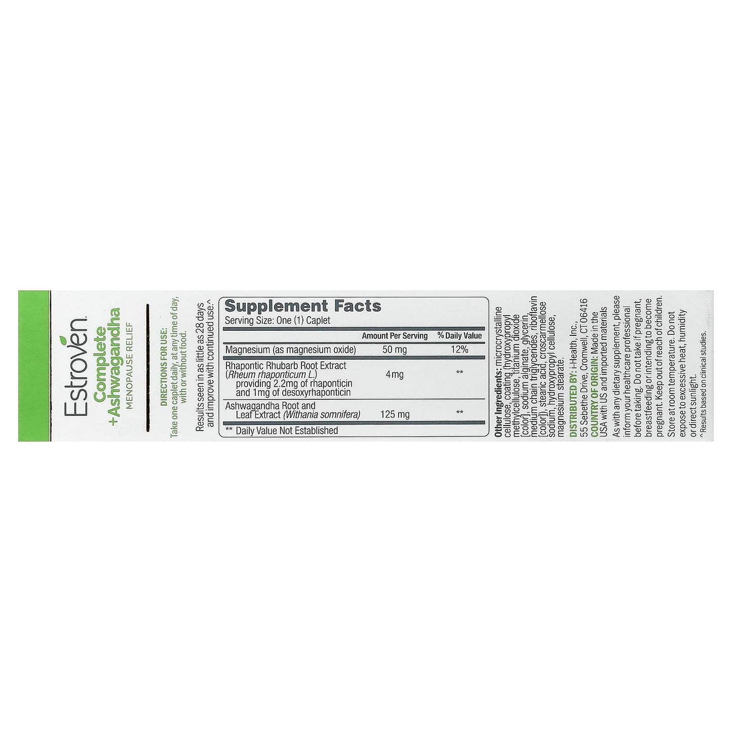 Estroven Complete Ashwagandha Menopause Relief Caplets 30